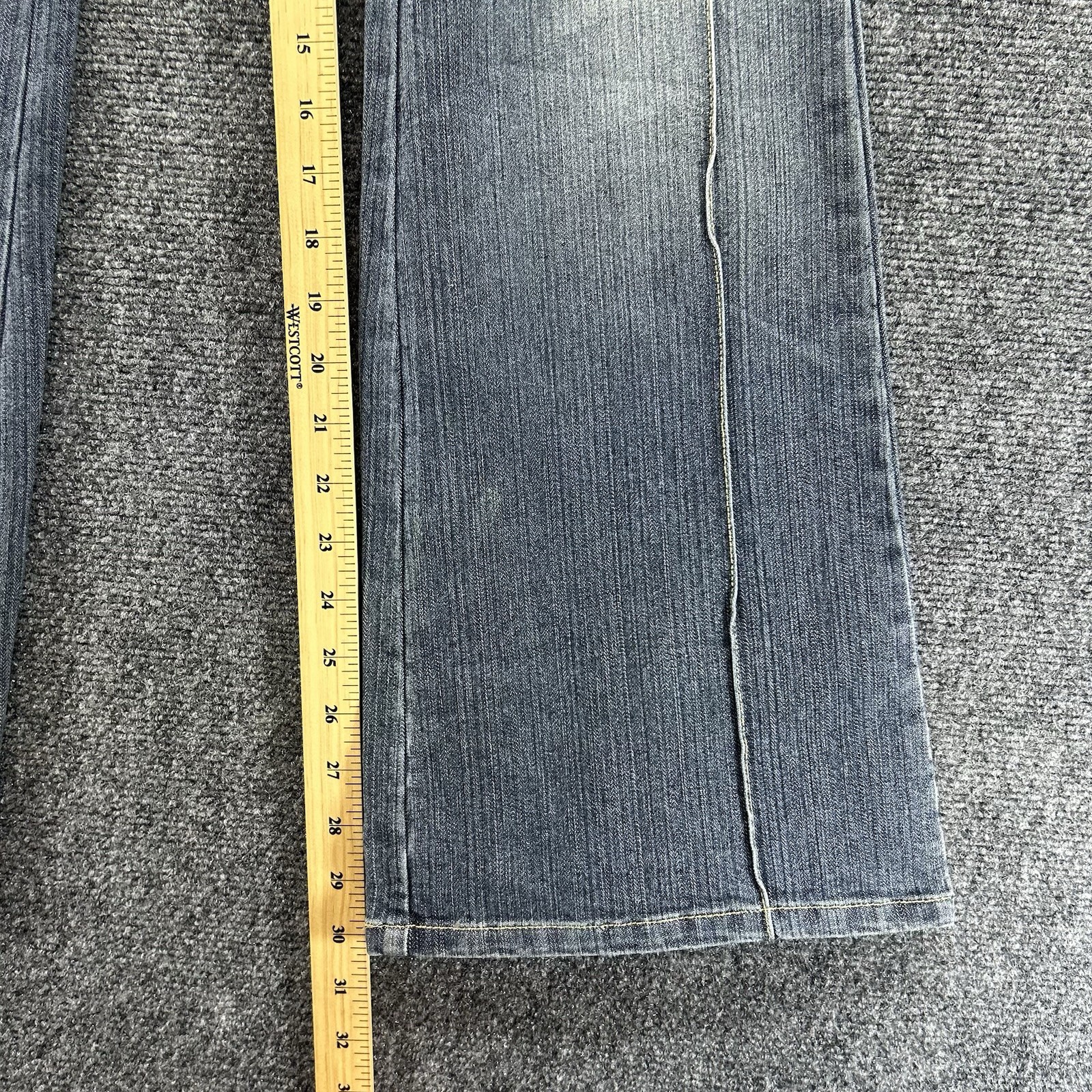 Vtg UnionBay Jeans Juniors 29×30 Low Rise Bootcut Flare Bareback Lace Up Y2K 00s