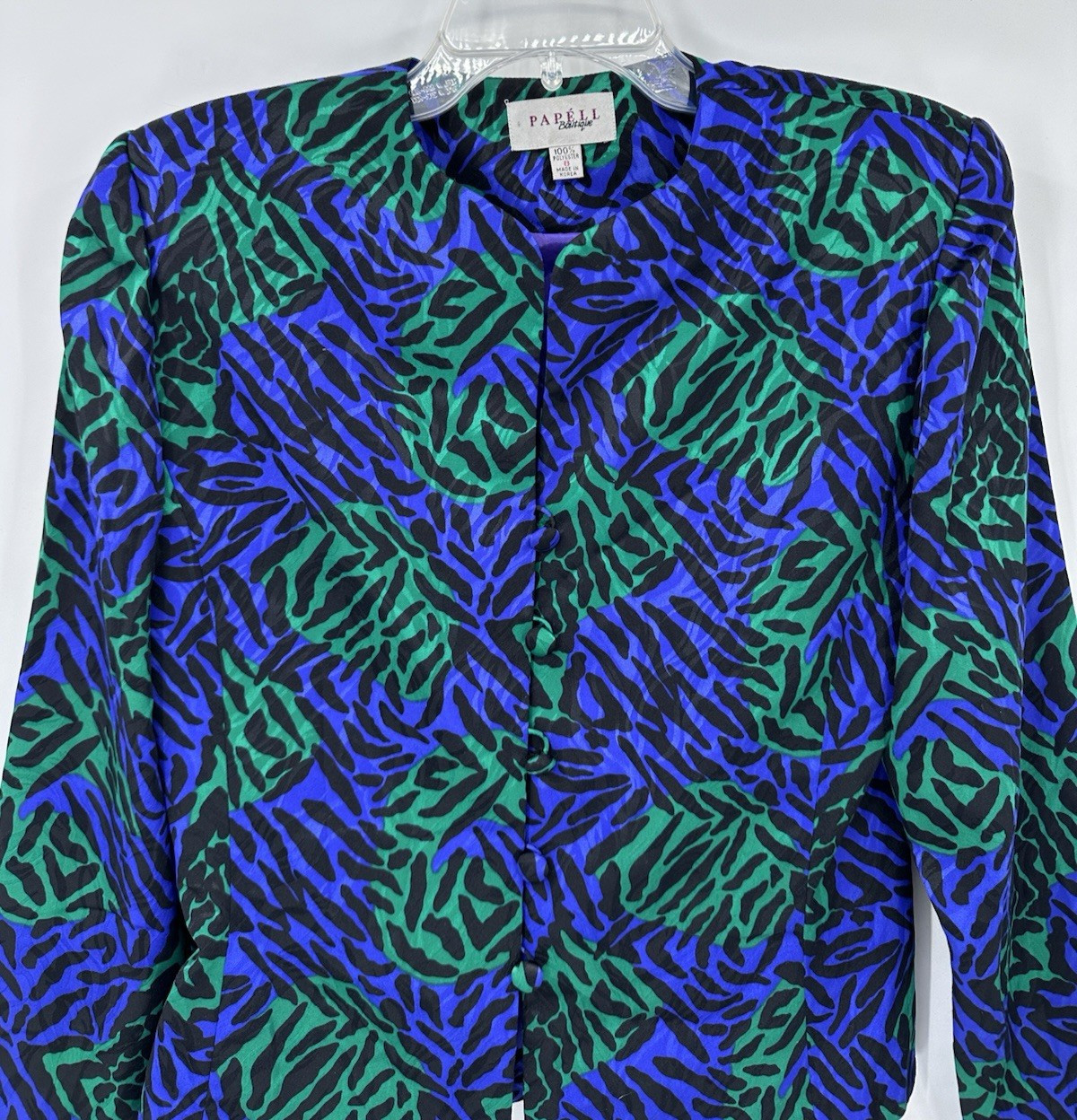 vintage 90s Y2K 2 piece skirt suit business 8 green purple office siren