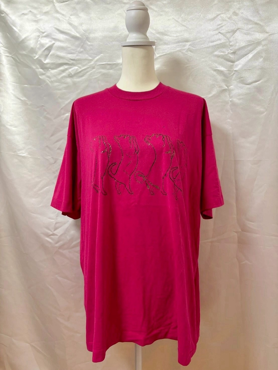 Vintage 1990s Fruit of the Loom Cat kitten Graphic T shirt SizeXXL Made in USA