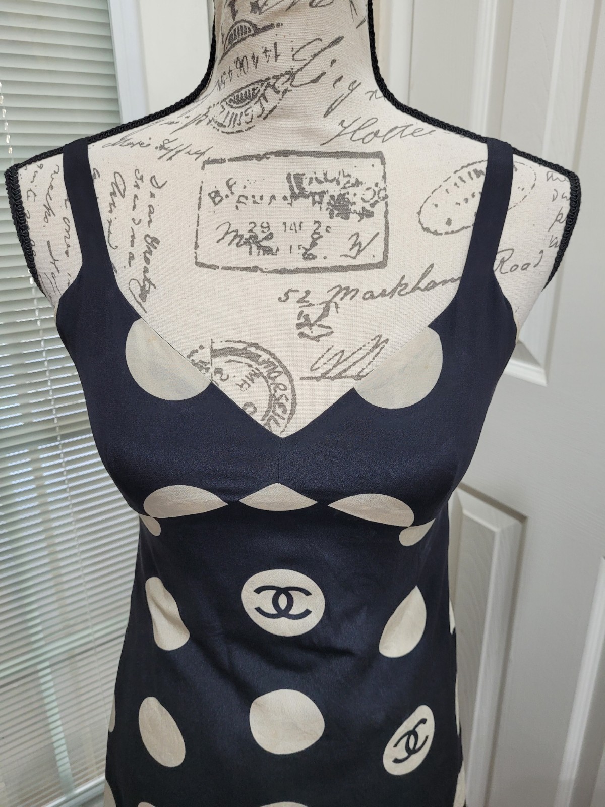 Authenic Vintage Rare 1997 Chanel Polka-dot Dress Sold AS IS