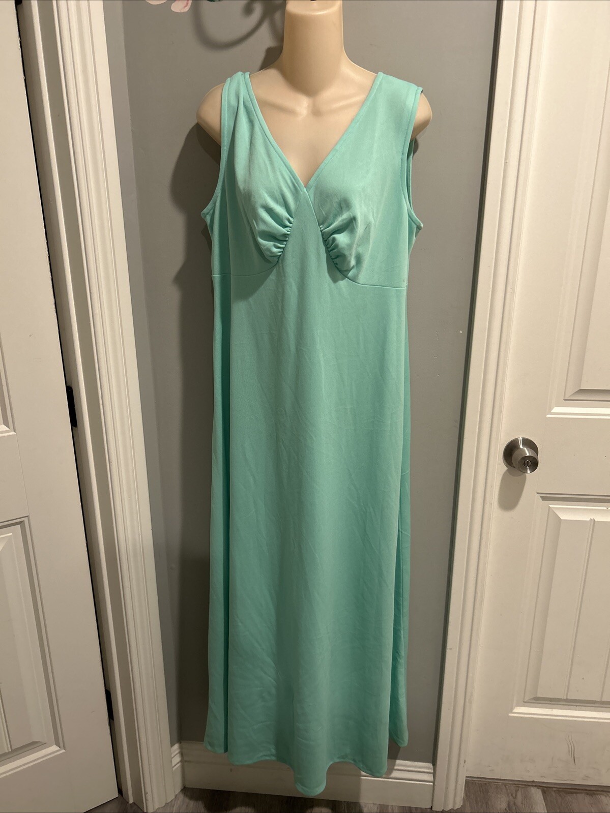 Lily Lynn Vtg Dress Jade Green Color Size XL Maxi dress