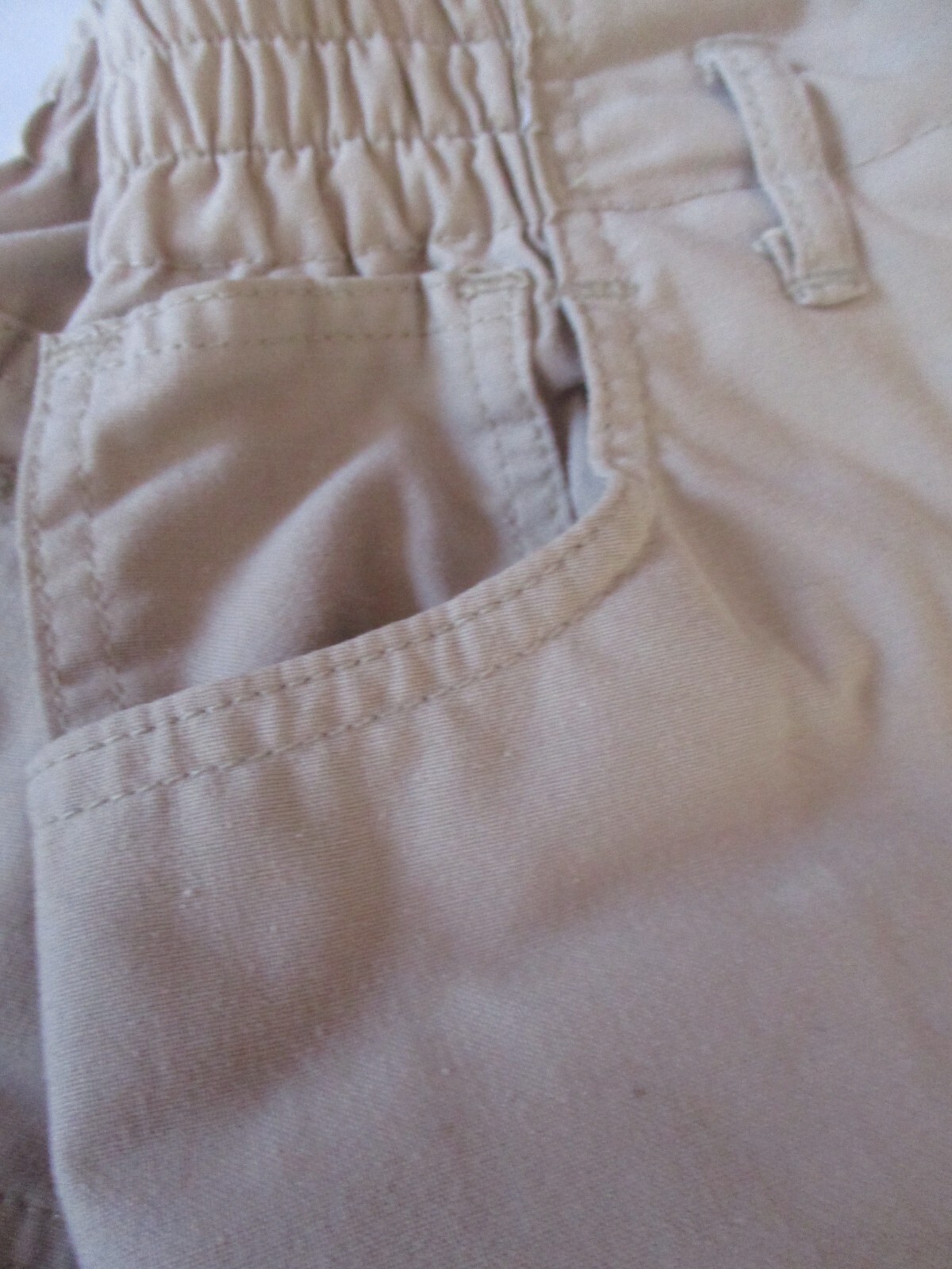 P.S. Gitano Pants Size 36/22W Reg.Beige -Zip/Button/Elastic/ Belt Loops Waist