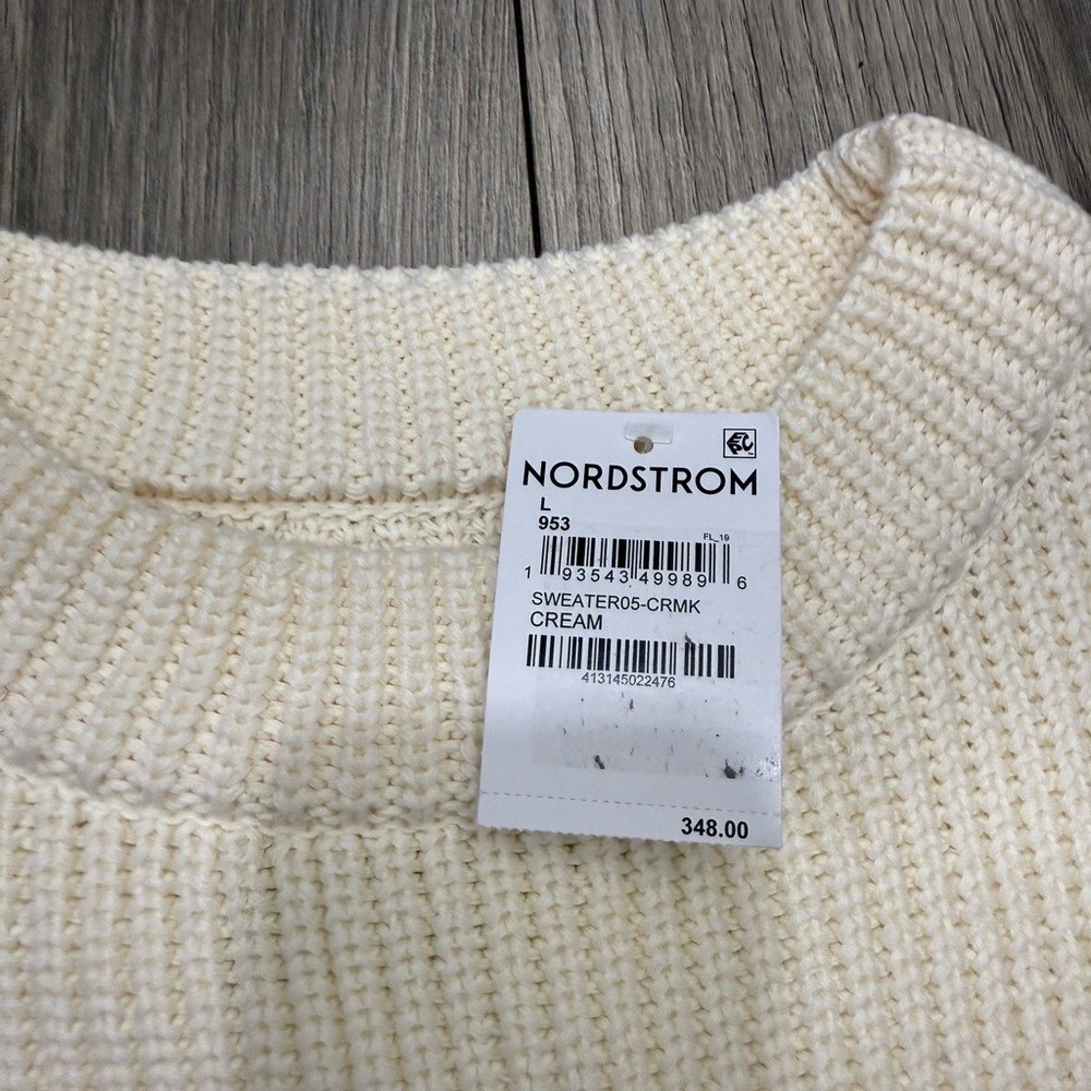 NEW Frank & Eileen Montecito Italian Sweater Vest Cream Size L