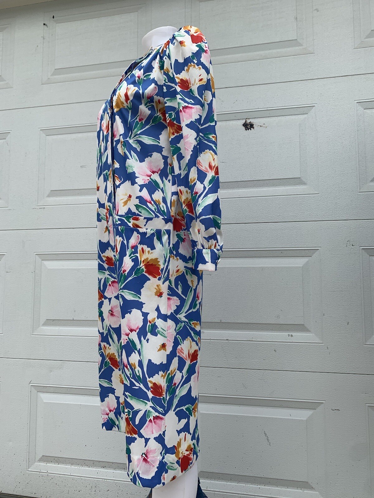 Vtg David Brown California Neiman Marcus Button Asymmetric Loungewear Dress XS