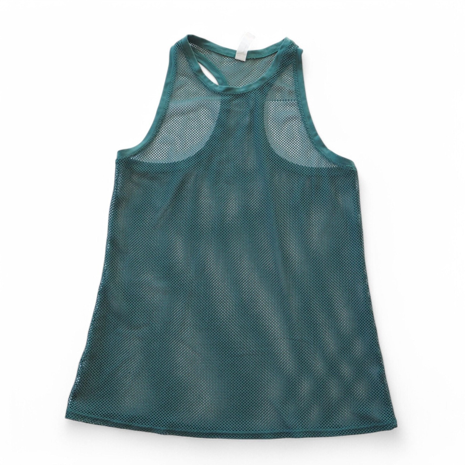 Spalding Vintage 90s Y2K Mesh Fishnet Tank Top Green Women&rsquo;s Medium (M)