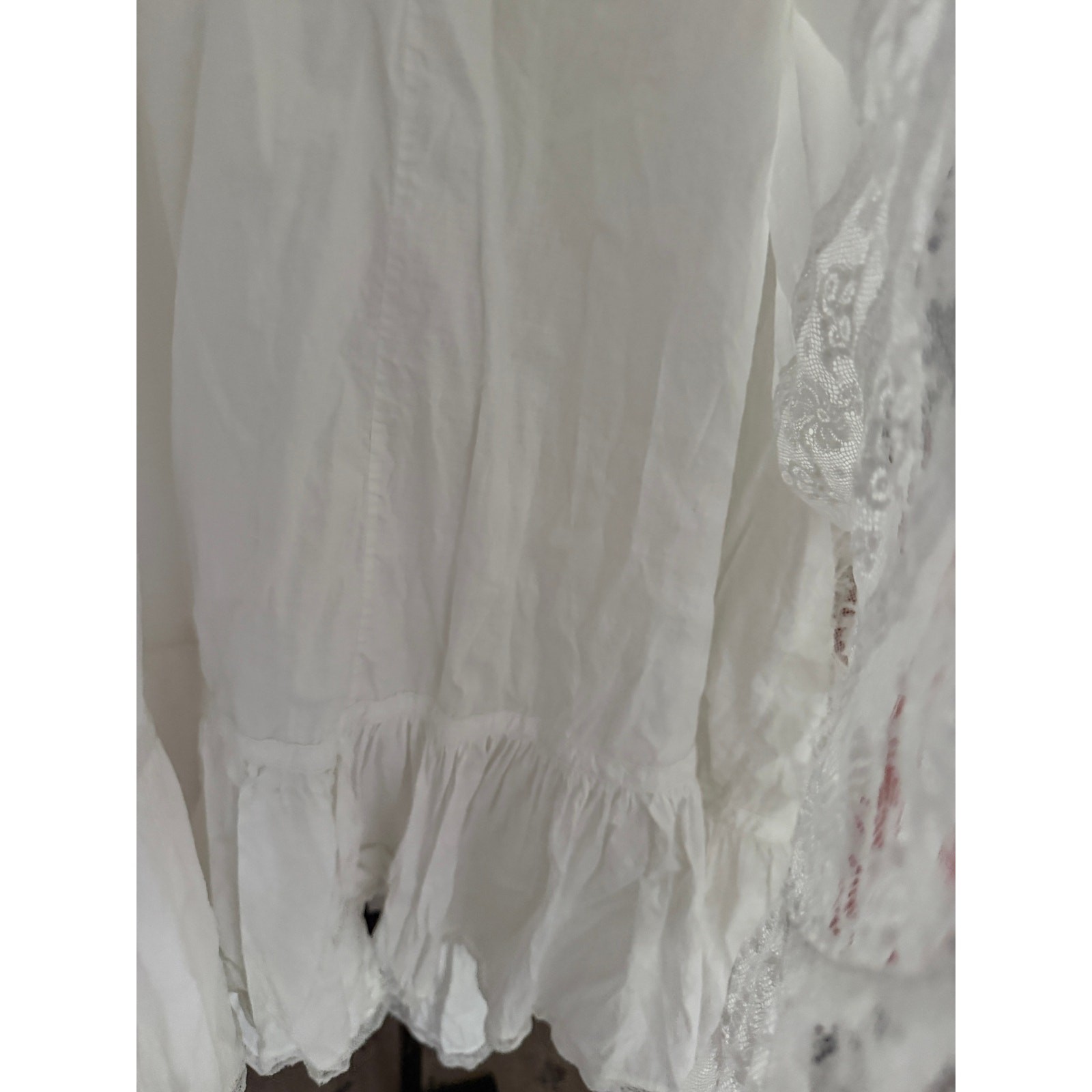 Antique Layered petticoat Double layered lace hand embroidered skirt maxi