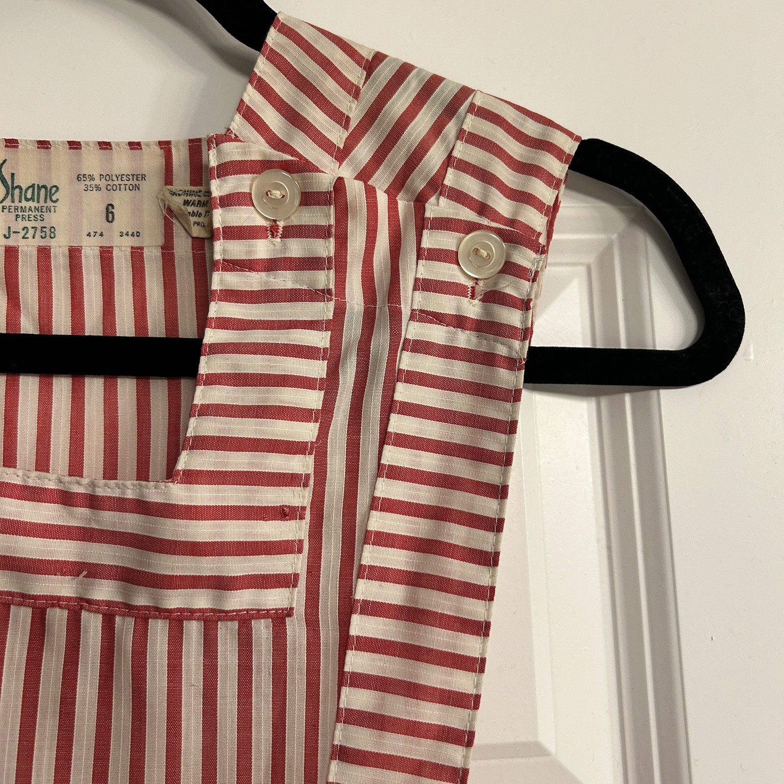 Vintage Candy Striper Uniform Apron Dress Size 6 X-Small Nurse USA FREE SHIPPING