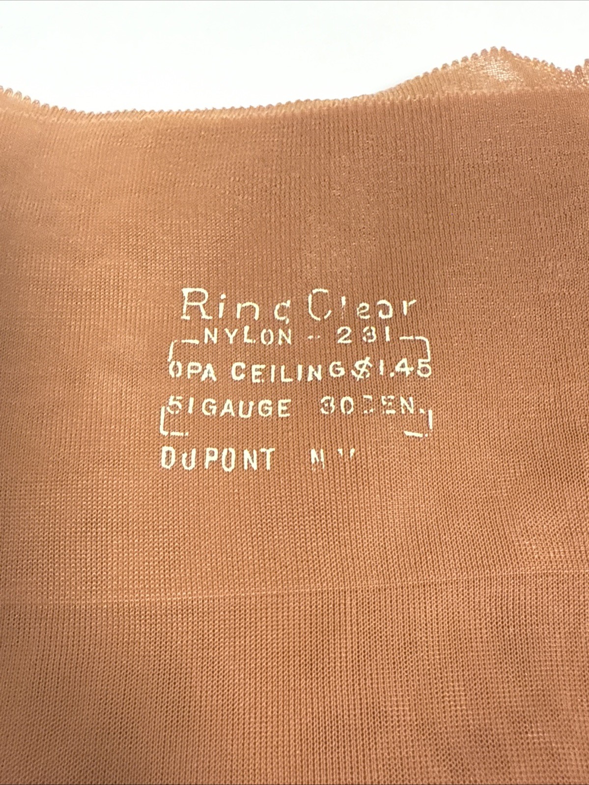 Vintage Ring Clear Full Fashioned DuPont Nylon Stockings Sz 10 RTH Lot Of 2
