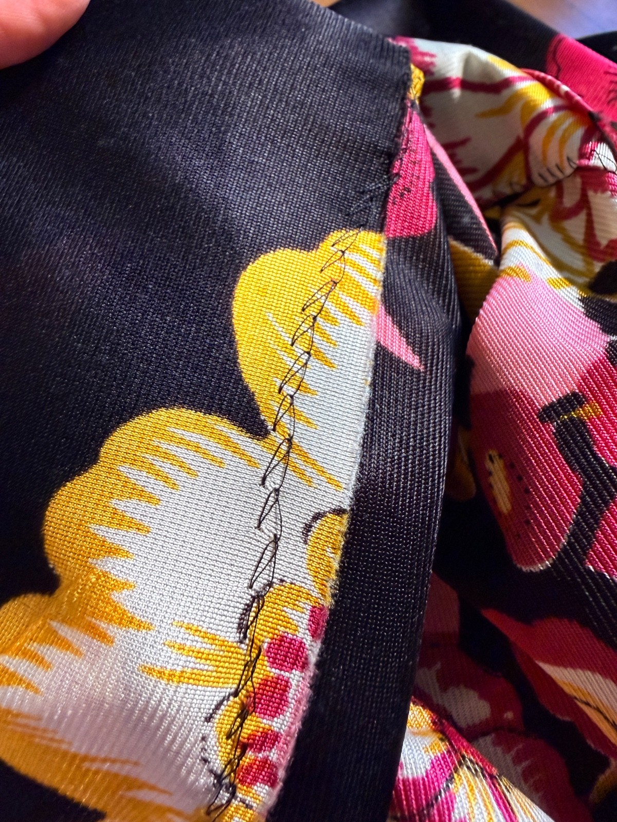 Vintage 70s Slinky Keyhole Polyester Maxi Disco Floral Dress 10