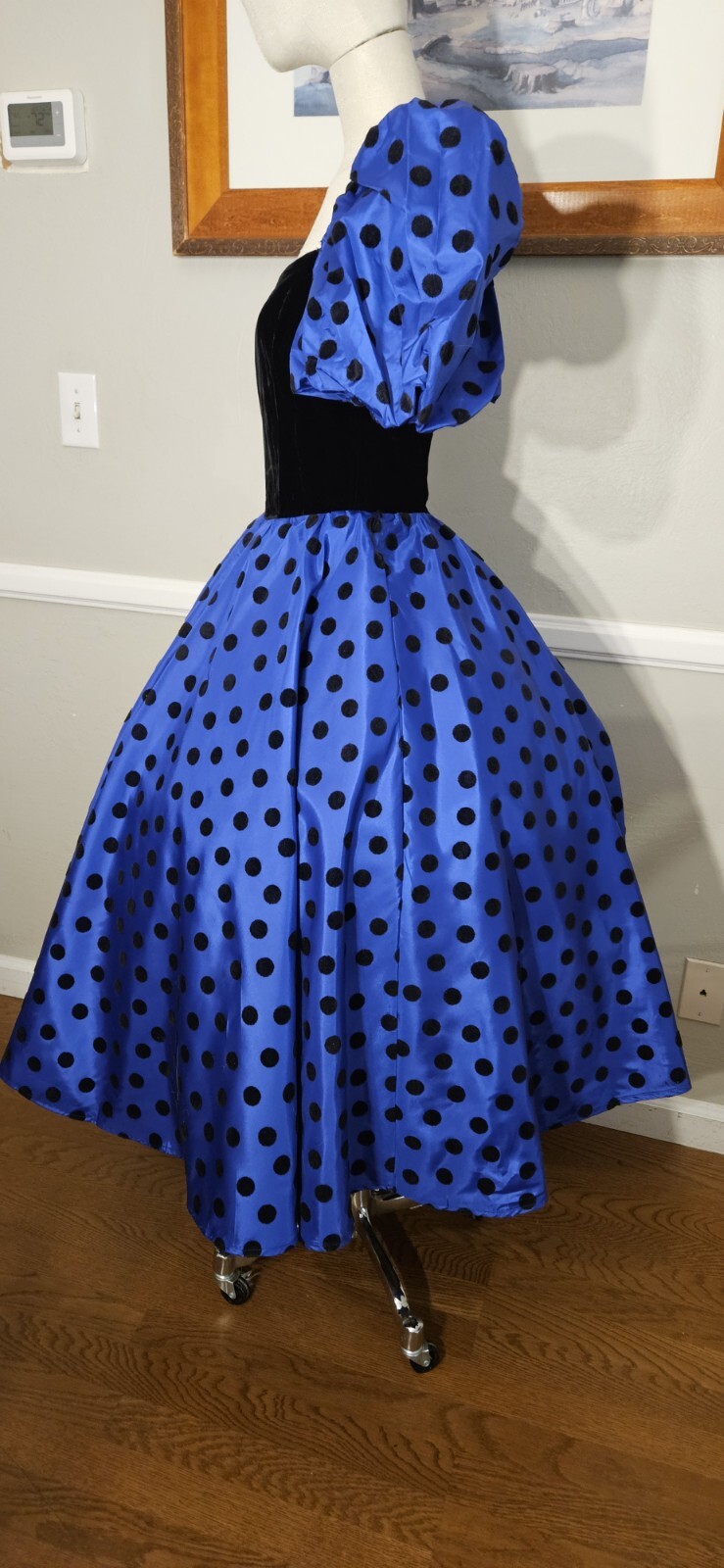 Vintage 1980s Purple Polka-dot Prom Dress By ACT I as Pictured