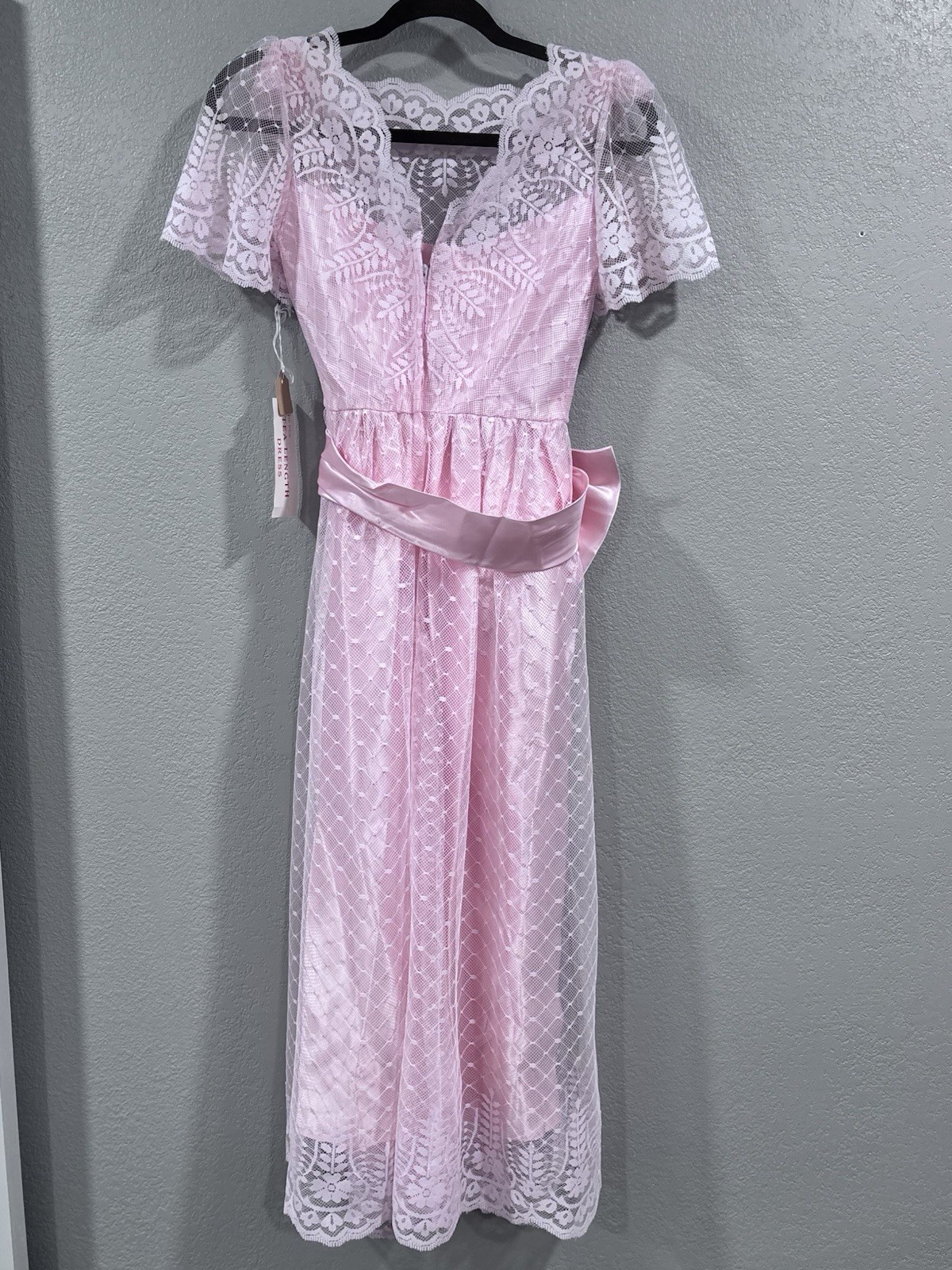 Vintage Pink JCPenney Lace Dress Size 5/6