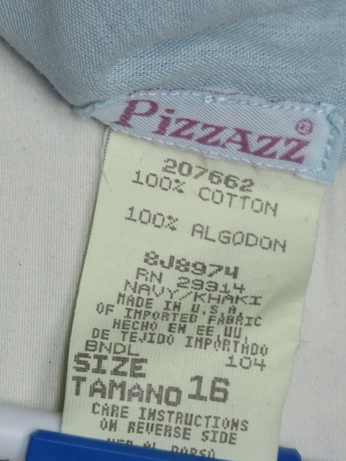 PIZZAZZ WOMEN VINTAGE 16 PETITE MOM JEAN ELASTIC WAIST COTTON DENIM USA MADE NEW