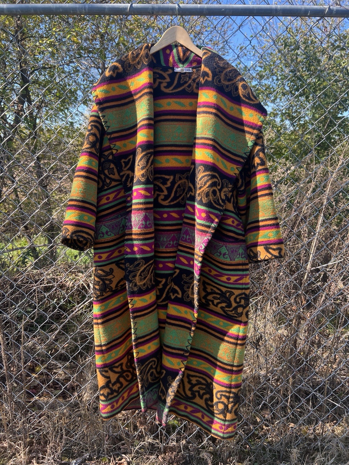 Byblos 1960’s 1970&rsquo;s Blanket Coat by Gianni Versace 100% Wool Unique RARE