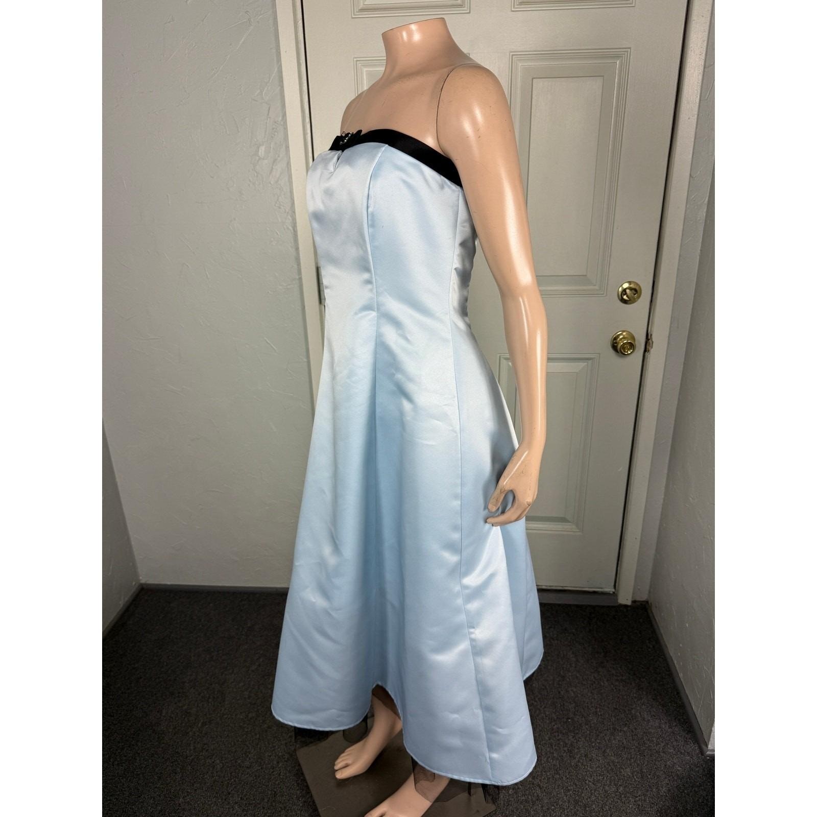 Vintage 90&rsquo;s Y2K Kiki USA Womens Dress XS Prom Party Formal Strapless Satin FF7