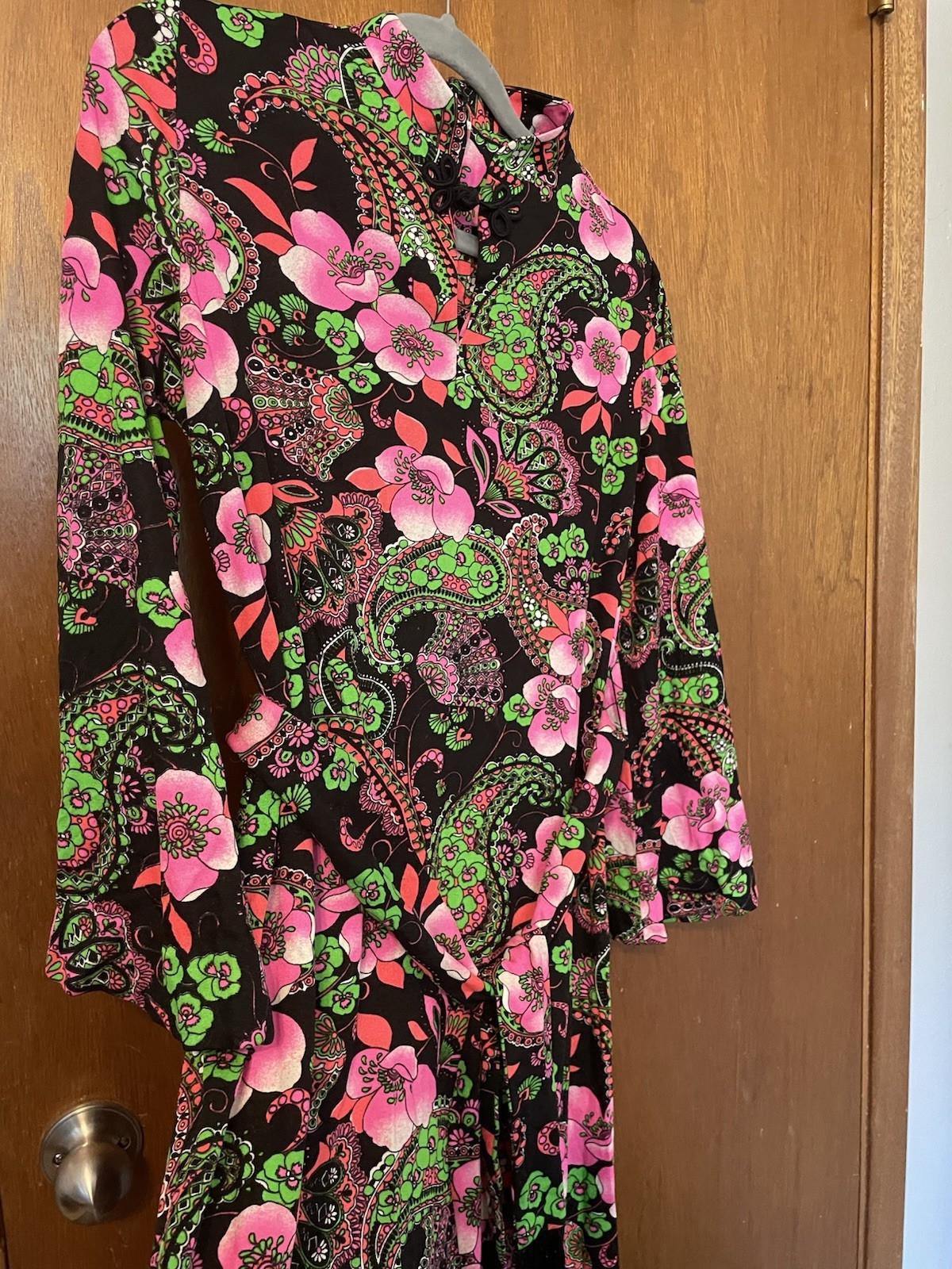 Betty Bone 70s Vintage Maxi Dress Neons Hippy No Size See Measurements