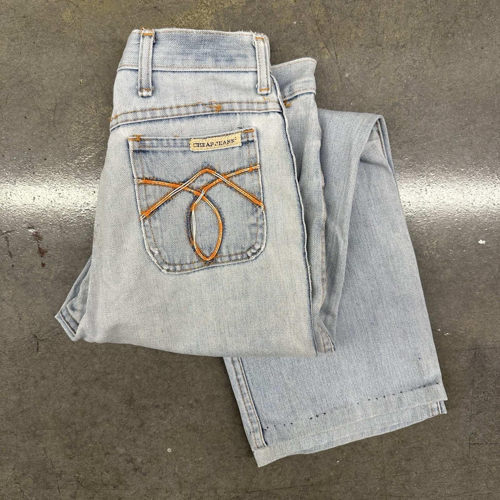 Vintage 70s 80s Women’s Cheap Jeans Brand Scovill Light Wash Straight Leg 28×26