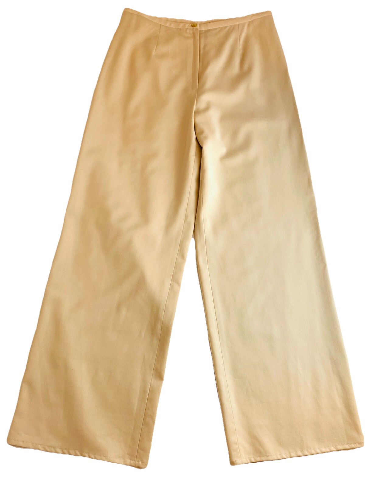 Rebecca Moses Beautiful Wide Leg Fine Wool Trousers Waist 30” Sz 42 Quiet Luxury