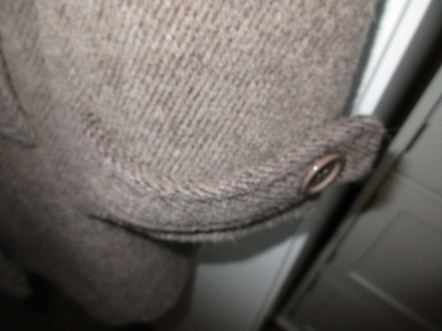 ALPACA SUPERFINE BROWN BUTTON UP COAT Condor Tips Women&rsquo;s Small Medium Maglia