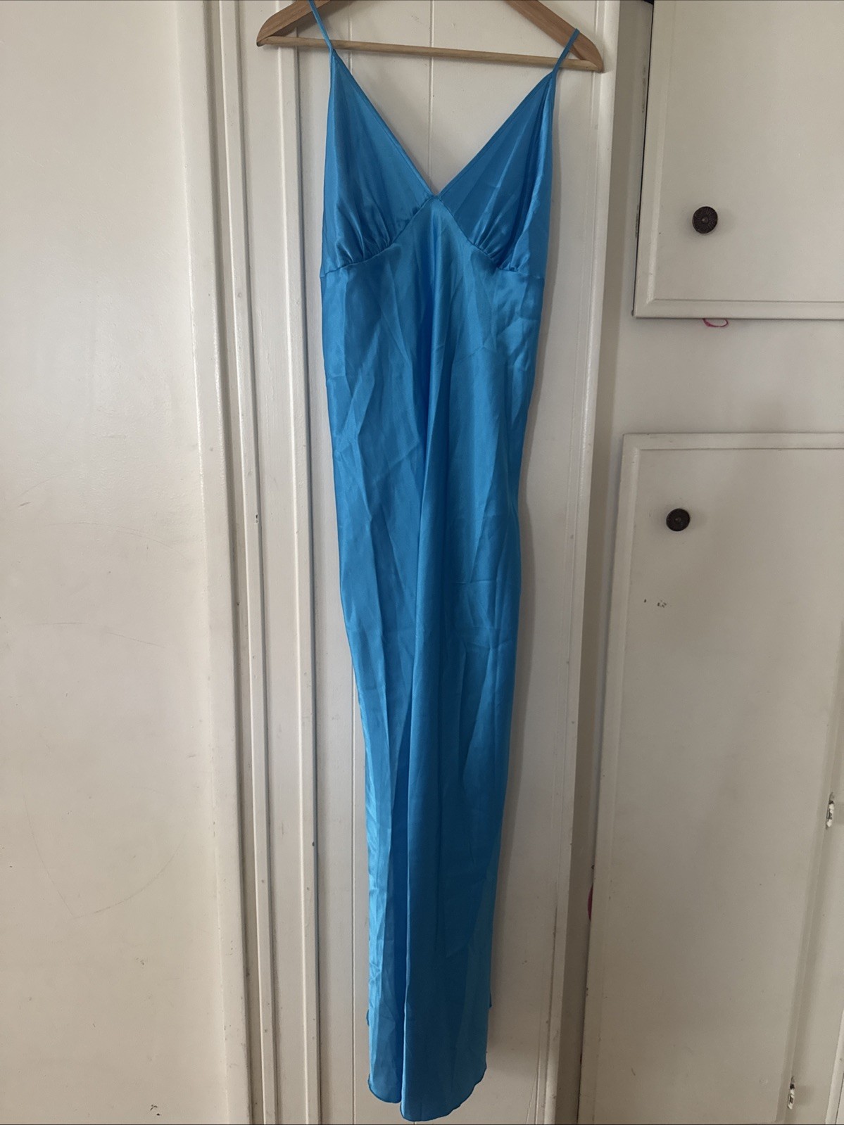 Vintage Vassarette Long Intimate Attitude Tricot Nightgown Sz 1X Blue