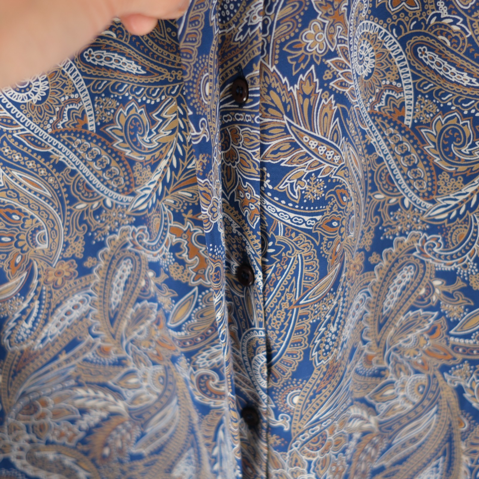 VTG Country Sophisticates Pendleton Paisley Blouse Mock Neck Women&rsquo;s Size L EU