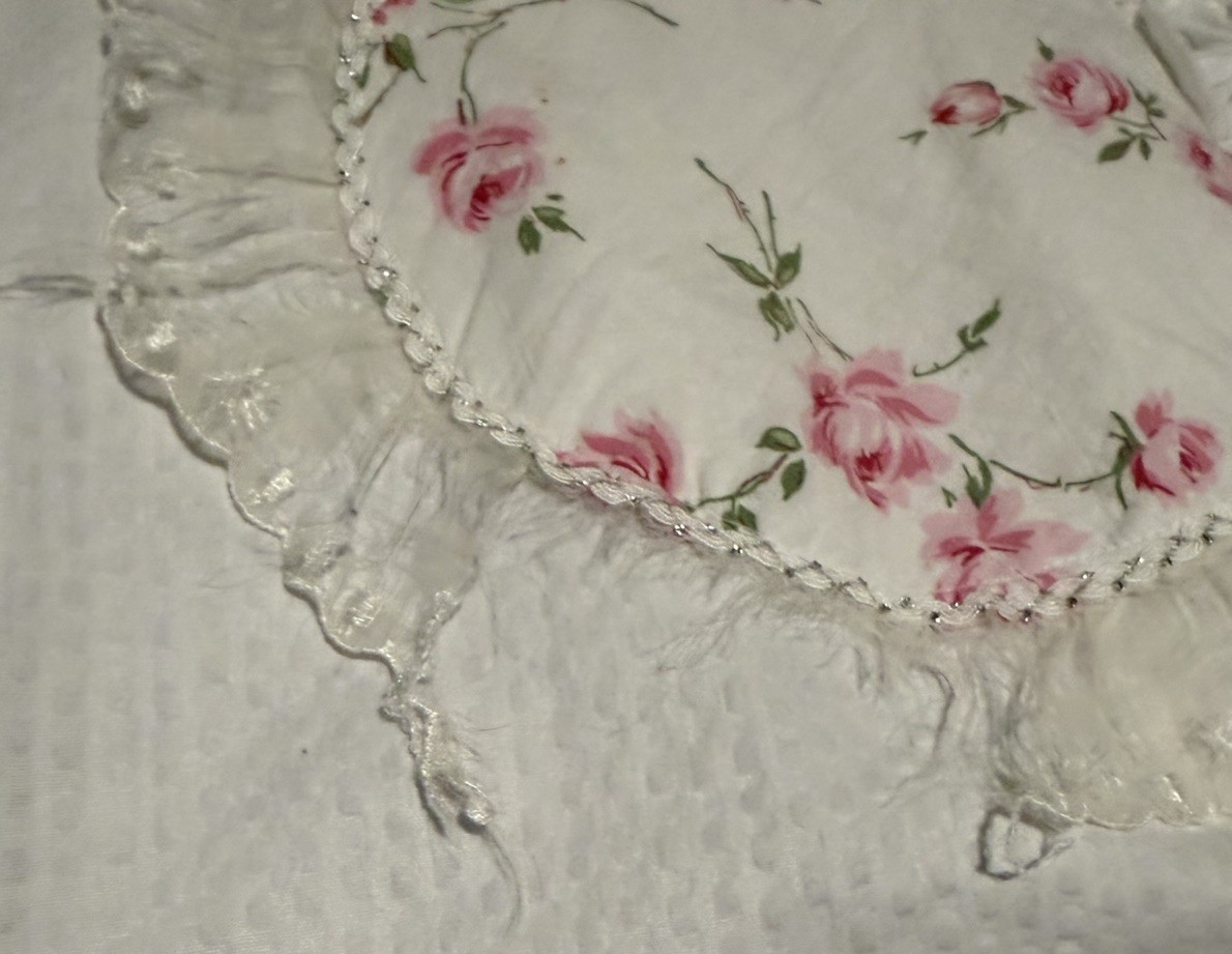 Upcycled Vintage Cottagecore Nightgown XL Shabby Chic Floral Lace Prairie Gown