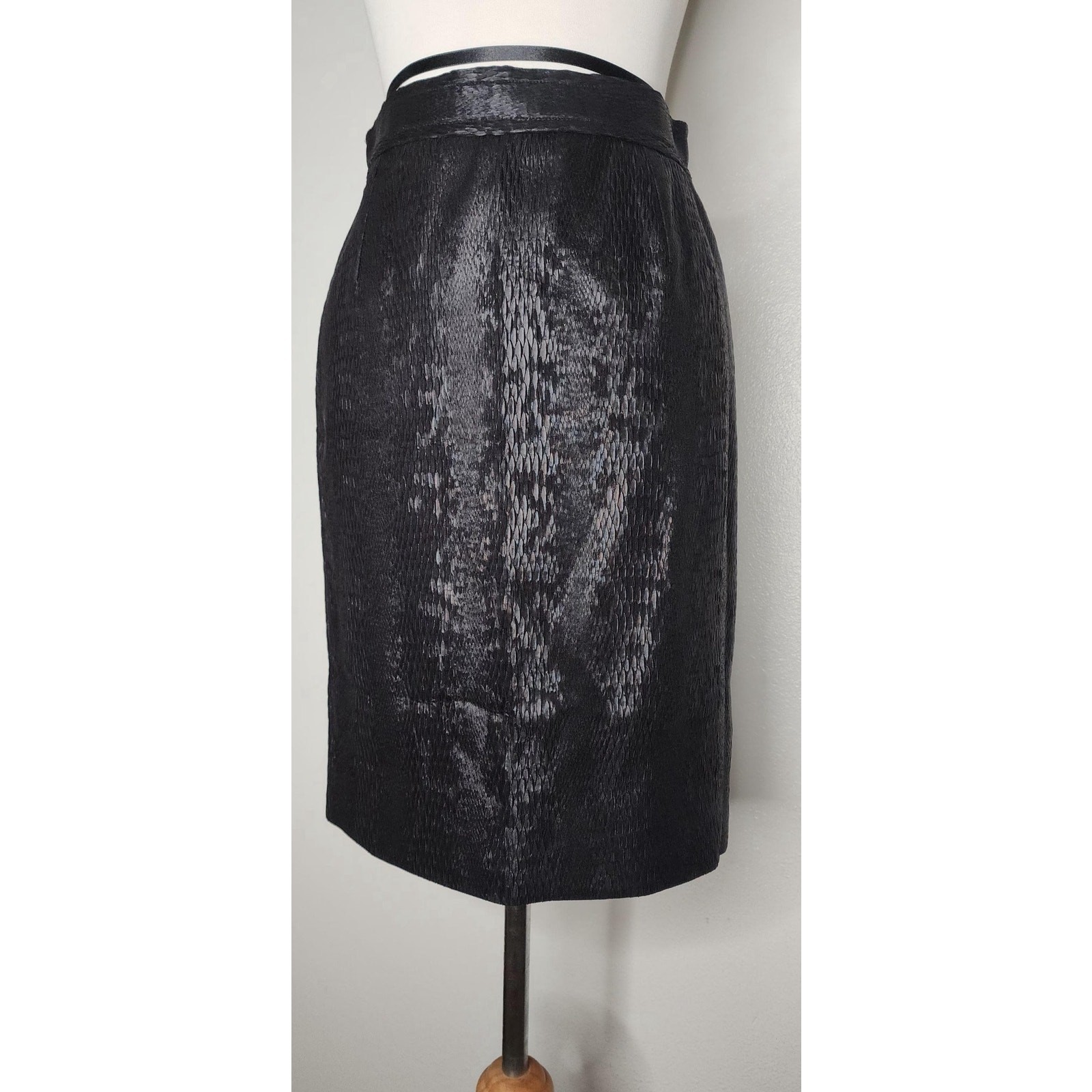 Vintage Christian Lacroix Paris Textured Pencil Skirt | Couture | Size FR 38