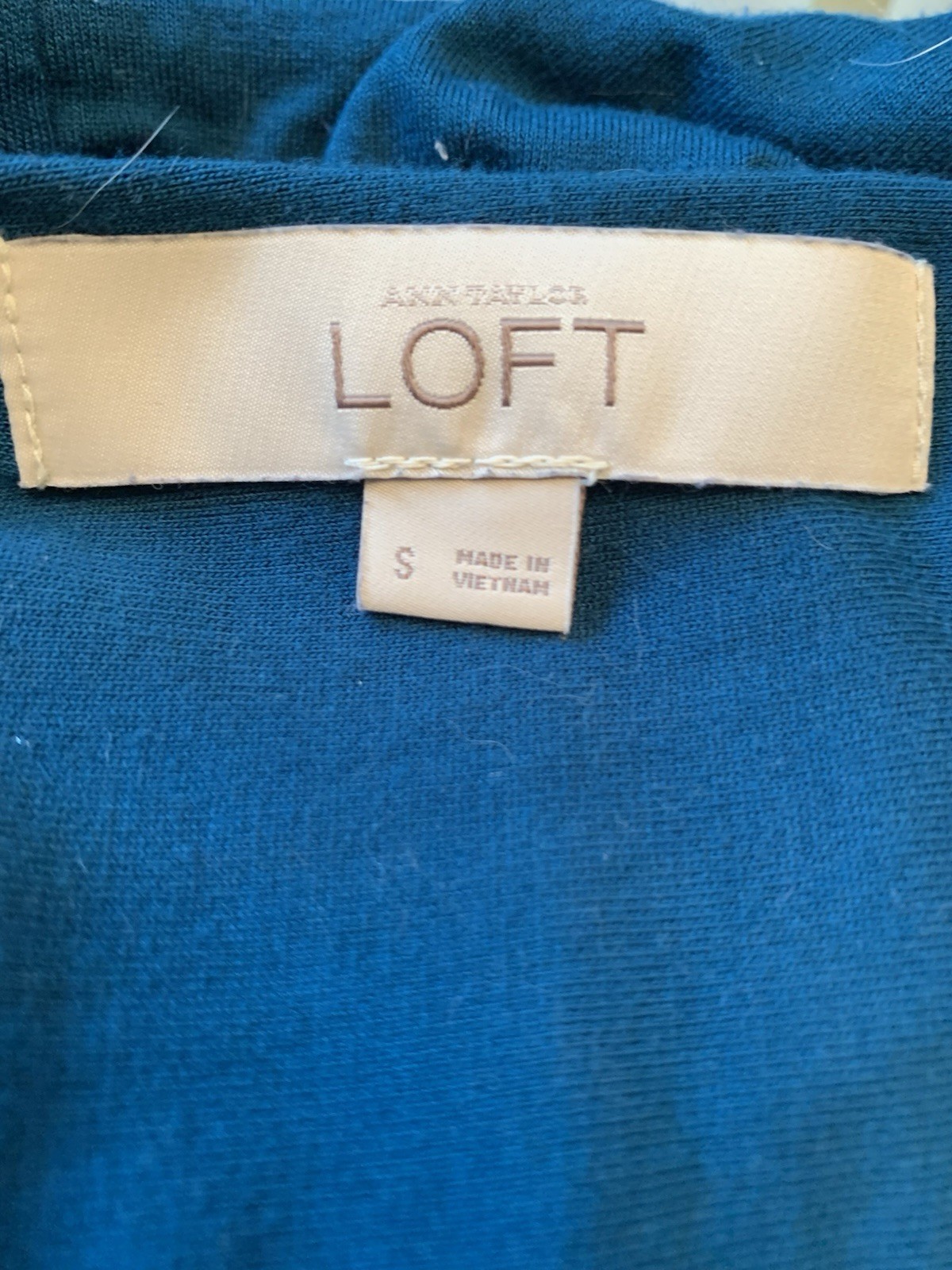 Loft Dress Teal Green Solid Small Dress