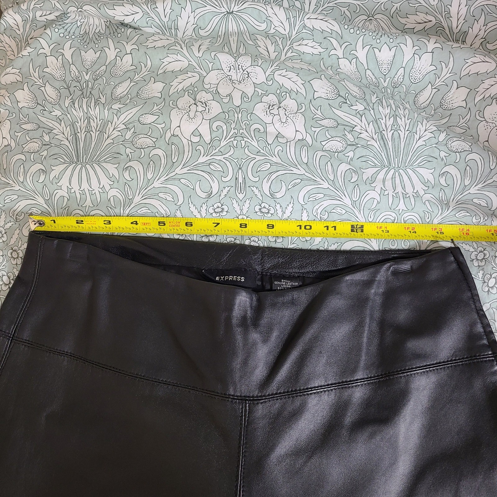 EXPRESS Black Leather Womens 9/10 Pants Biker Moto Rockstar Gf 90s Edgy Grunge