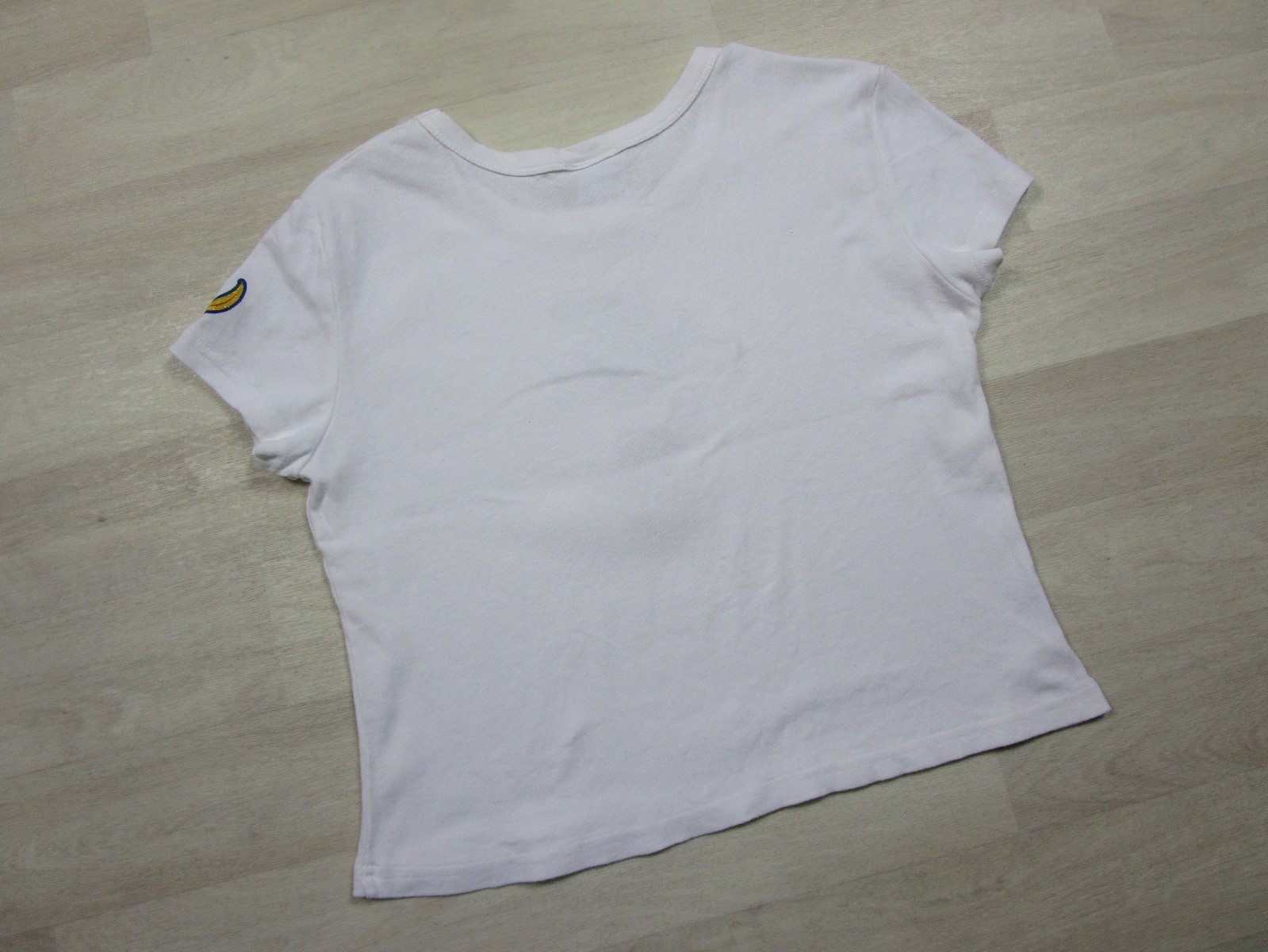 Vintage Y2K Monkey Glitter T-Shirt (M/L) Baby Tee Just Hangin Cyber E-Girl 2000s