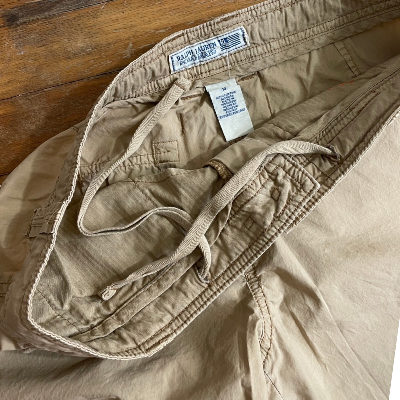 Vintage Ralph Lauren Utility Pants Size Large (10) 31-33&Prime; Waist Y2K Polo Jeans