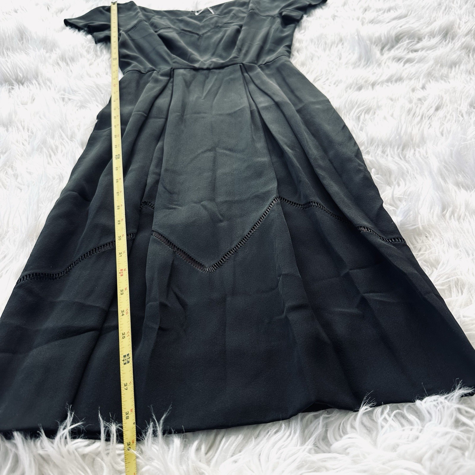 Solid Black Shift Dress Harold&rsquo;s Made In USA Vintage Small Wedding Holiday Party