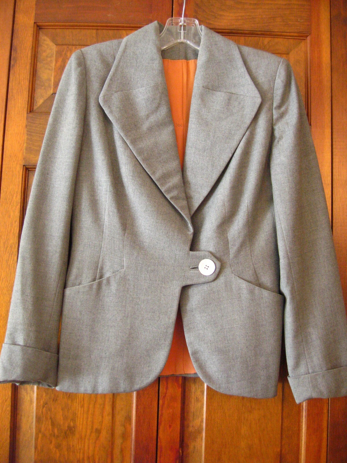 Vintage Women’s REVELER ORIGINAL Gray Wool Jacket Blazer – Size Small/Med.