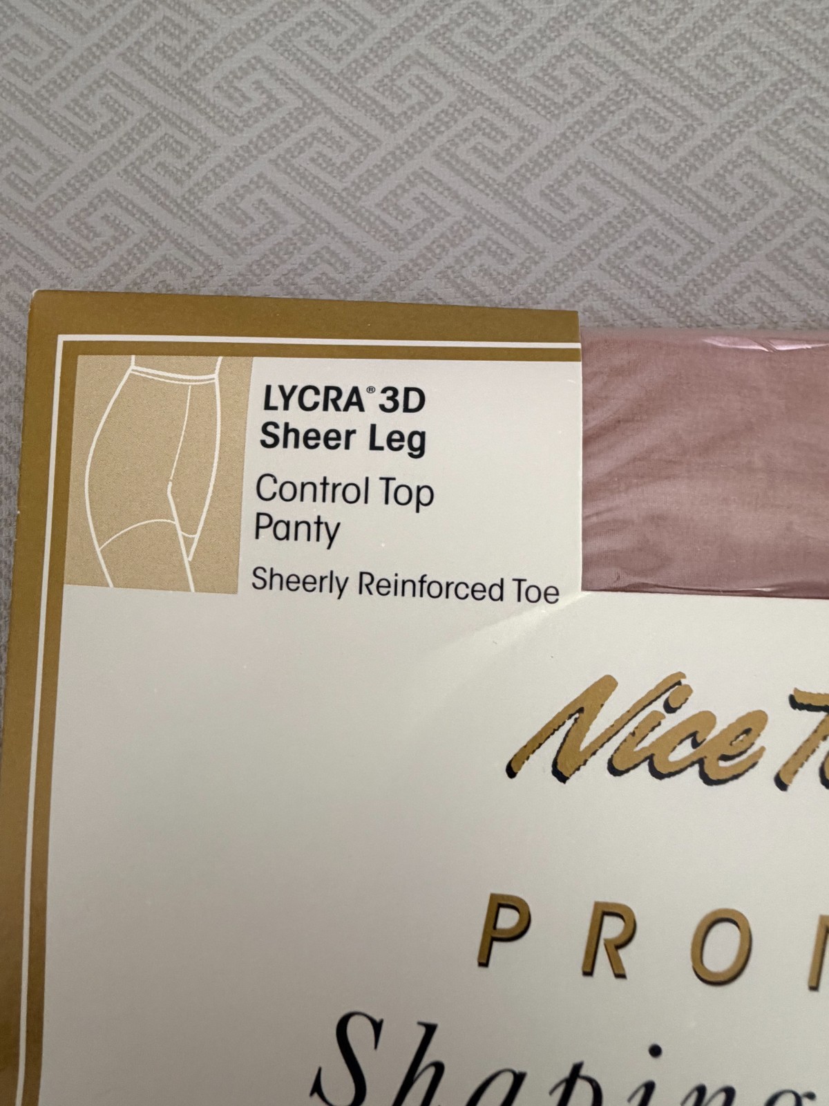 Color: Light Taupe Size D Shaping/Control Pantyhose Sheer w- Extra LYCRA