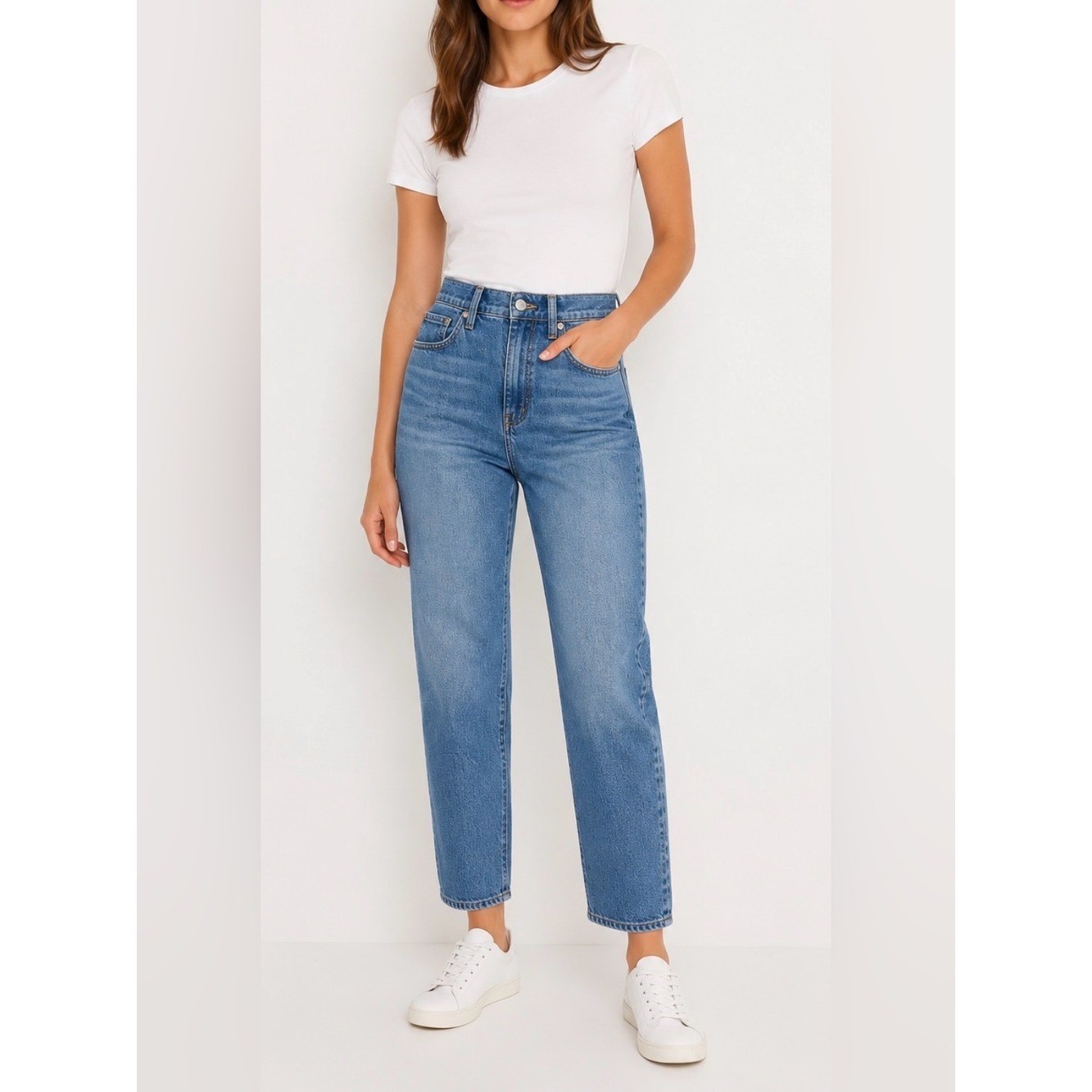 Madewell The Perfect Vintage Jean Women&rsquo;s Size 28 High Rise Tapered Blue Denim