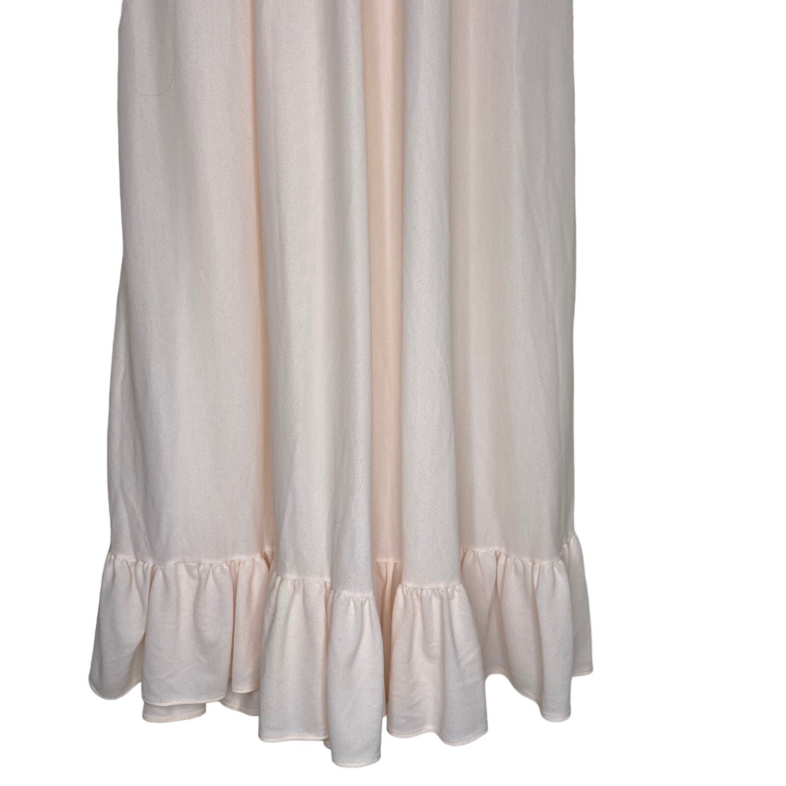 VTG 70&rsquo;S VAL MODE WHITE PINK LACE NYLON BLEND NIGHTGOWN SZ S