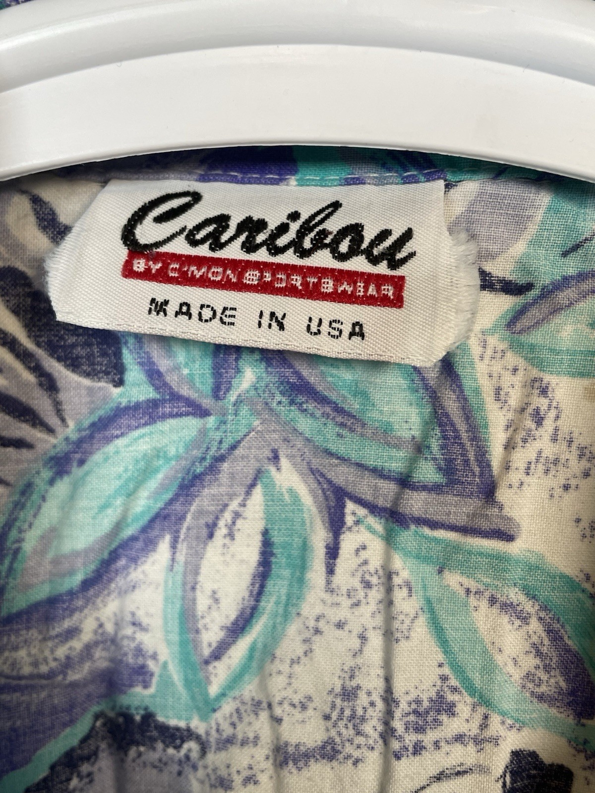 Vintage Caribou C&rsquo;mon Sportswear Women&rsquo;s Blouse Floral Zebra Print USA Medium