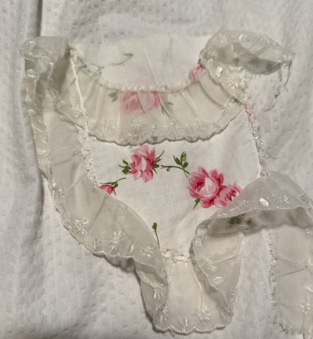 Upcycled Vintage Cottagecore Nightgown XL Shabby Chic Floral Lace Prairie Gown