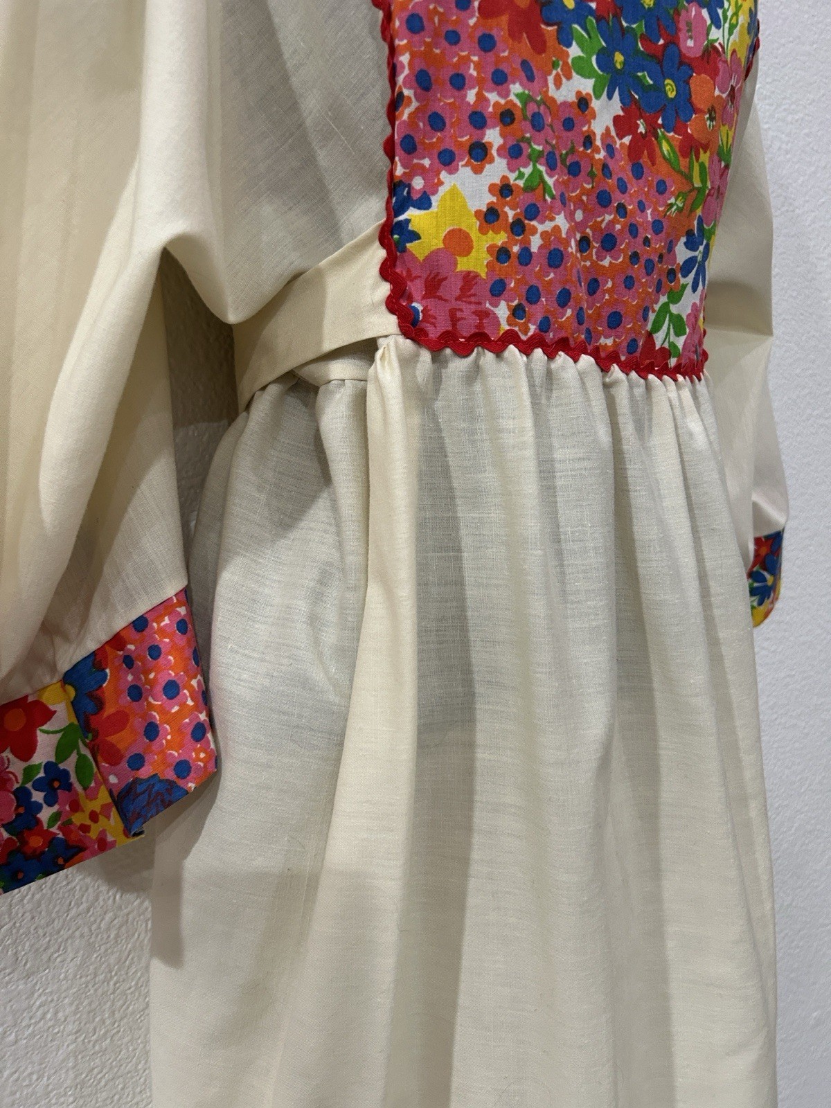 Deadstock Vintage 60s Great Entertainers Sears Floral Boho Hippie Tunic Dress S