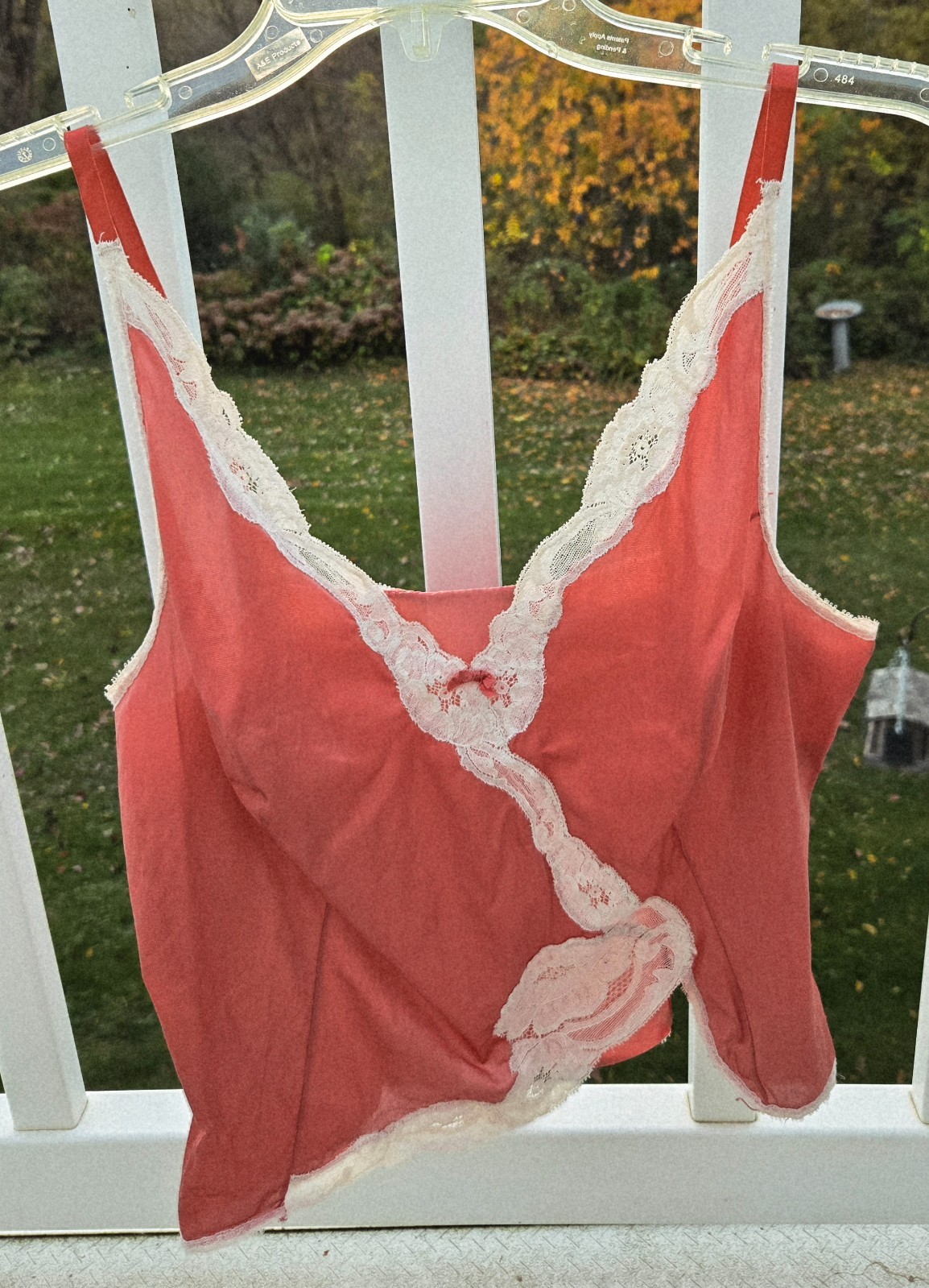 VTG Vassarette Camisole Size 34 Antron Nylon Lace Trim Copper Coquette Fairy