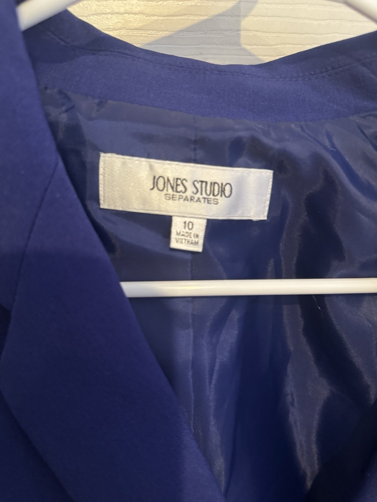 Jones Studio Royal Blue & Black Jacket Blazer Single Breasted Women&rsquo;s Size 10
