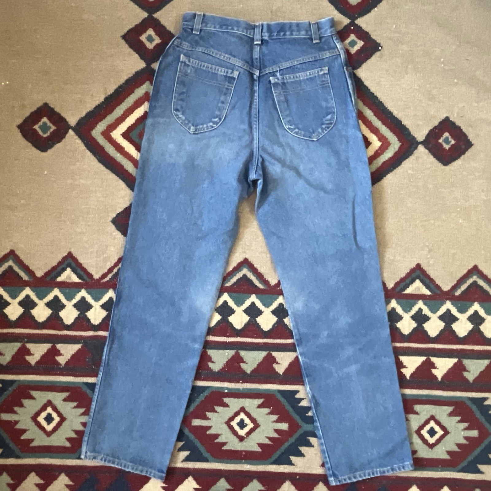 Vintage 80s Silver Unicorn High Waisted Mom Jeans Women’s Size 13 Blue Denim