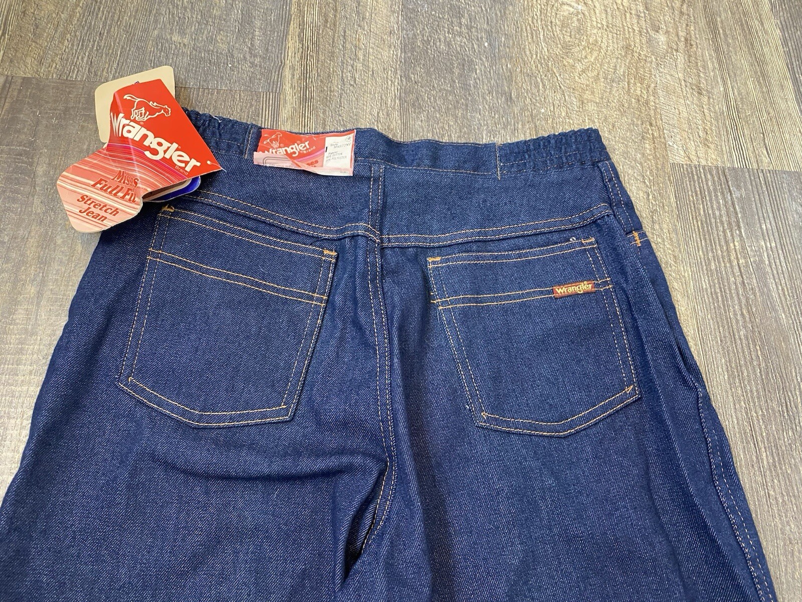 TRUE Vintage WRANGLER NWT Stretch Denim Jeans 80s Talon Streetwear Full Fit 16