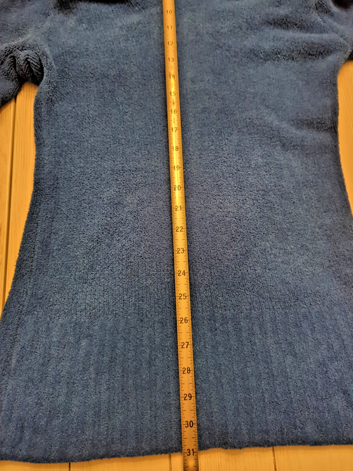 Vtg Authentic 1990s Wet Seal Electric Blue Soft Long Sleeve Cowl Neck Medium