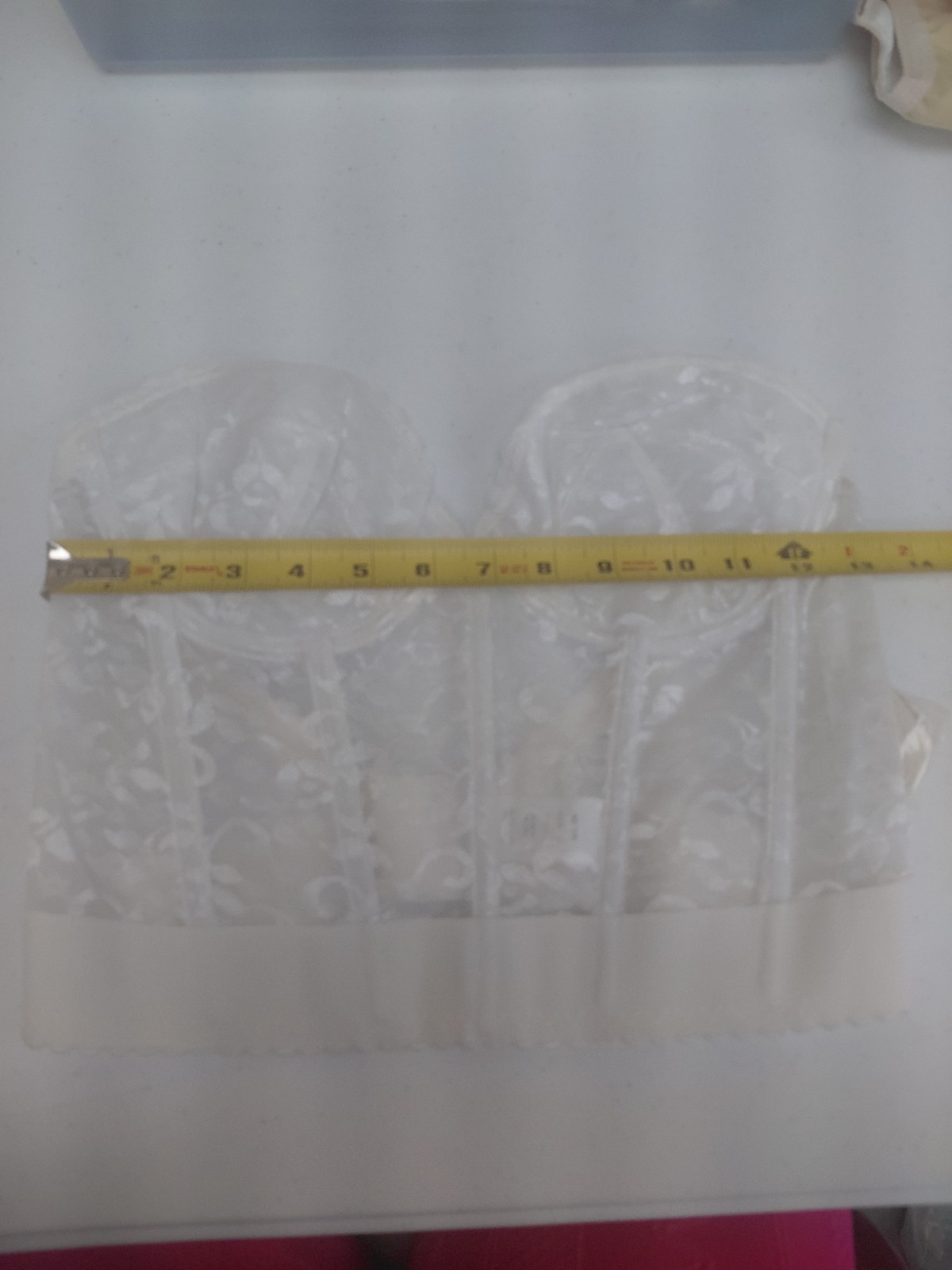Vintage White Longline Bra Size 38B