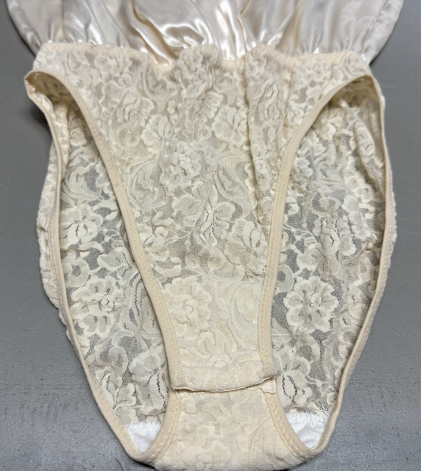 Vintage NWT Talbots Intimates Ivory Bodysuit Lingerie Lace Classic Bridal USA