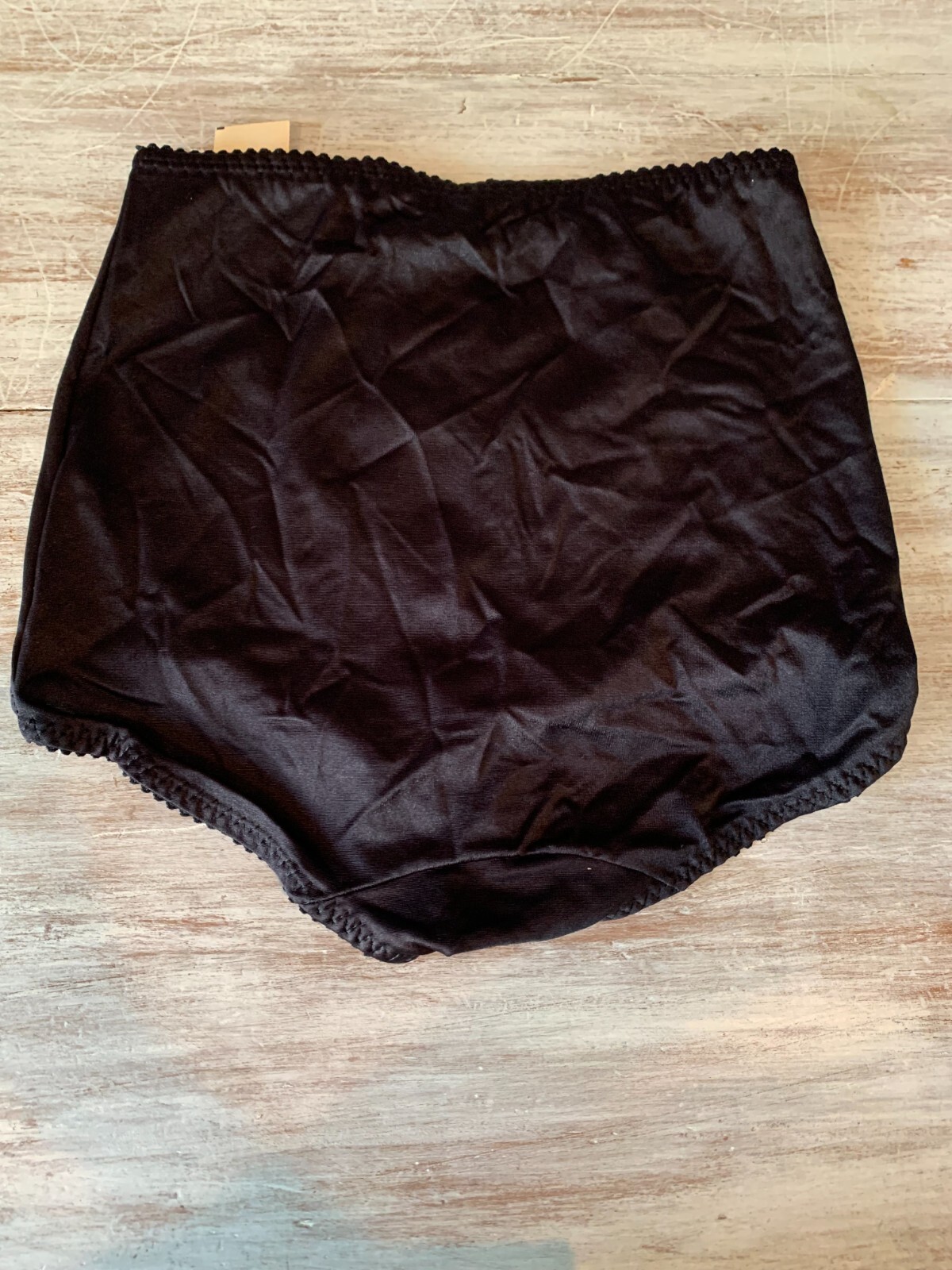Vtg Soft Skins Light Control JC Penney Black Nylon Spandex Panty #3013 Sz L NEW