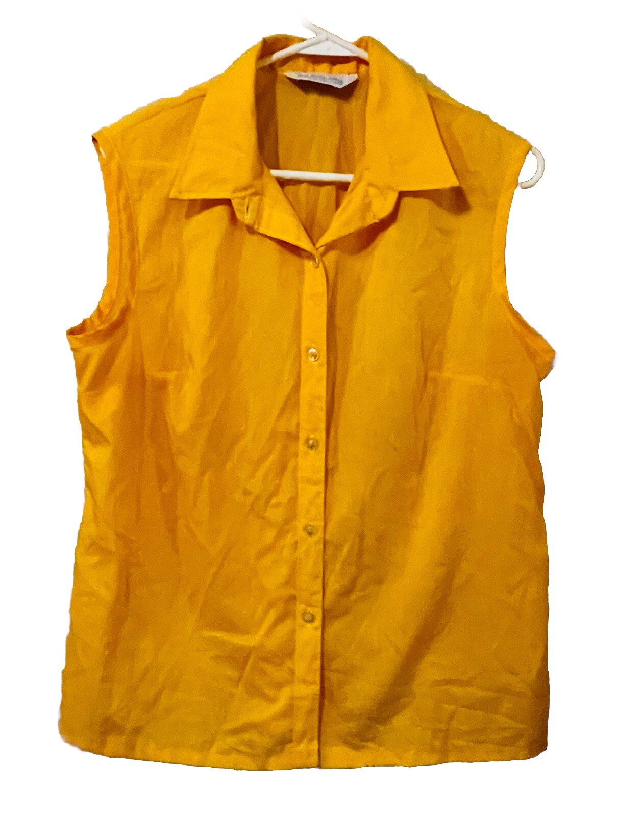 True Vintage Tank Miss Fashionality Yellow Sleeveless Blouse 17-18