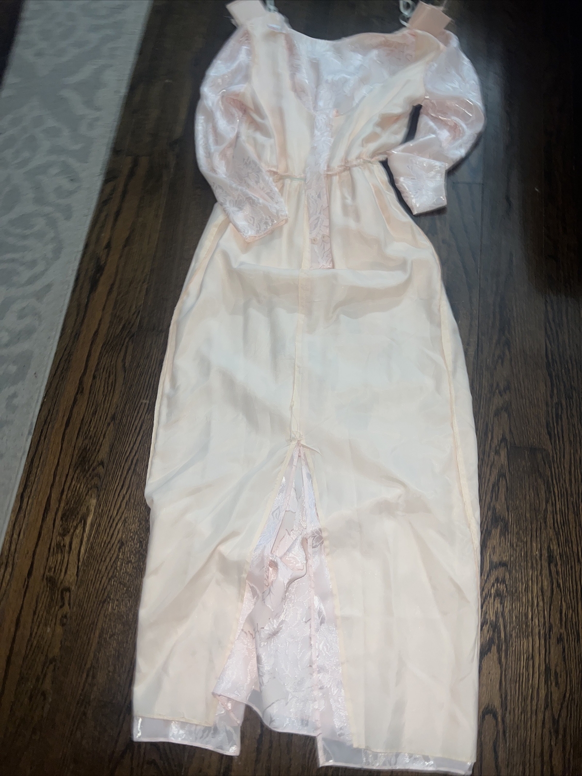 VTG DYNSTY STYLE PINK  FLORAL MAXI DRAPE BACK 8 Tall