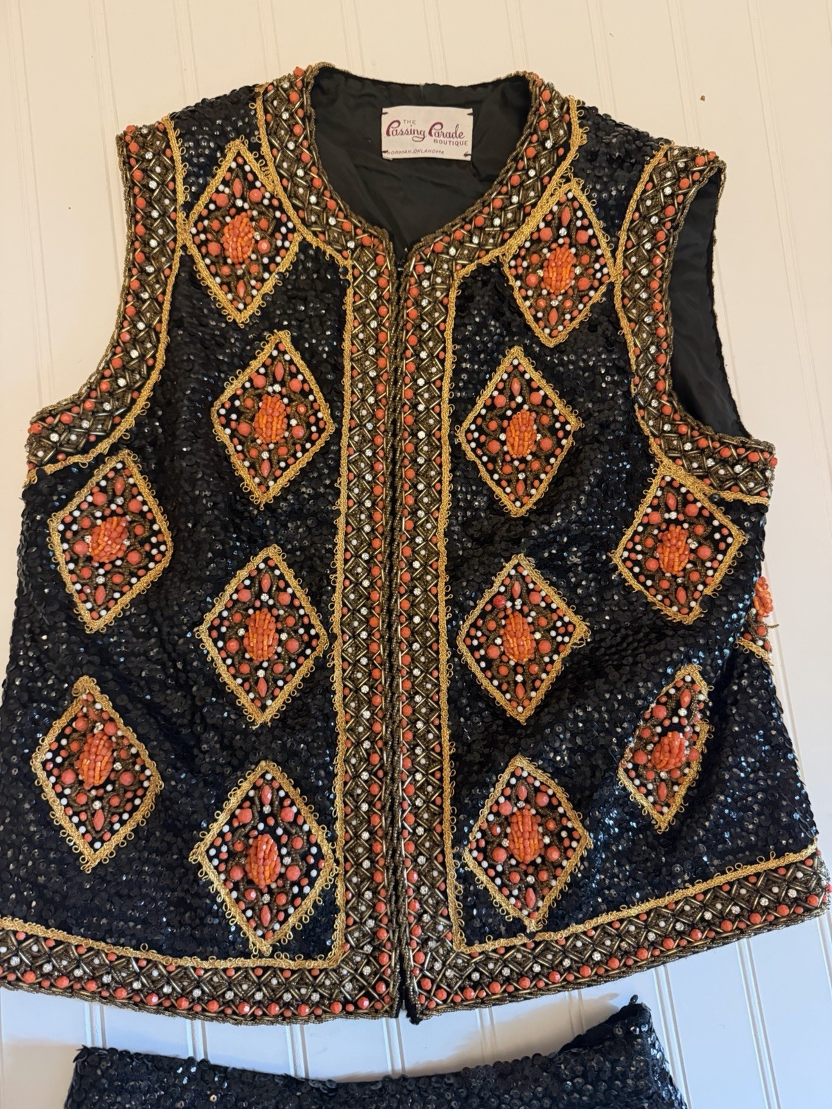 1960’s Beaded And Sequence Vest And Shorts Valentino Style