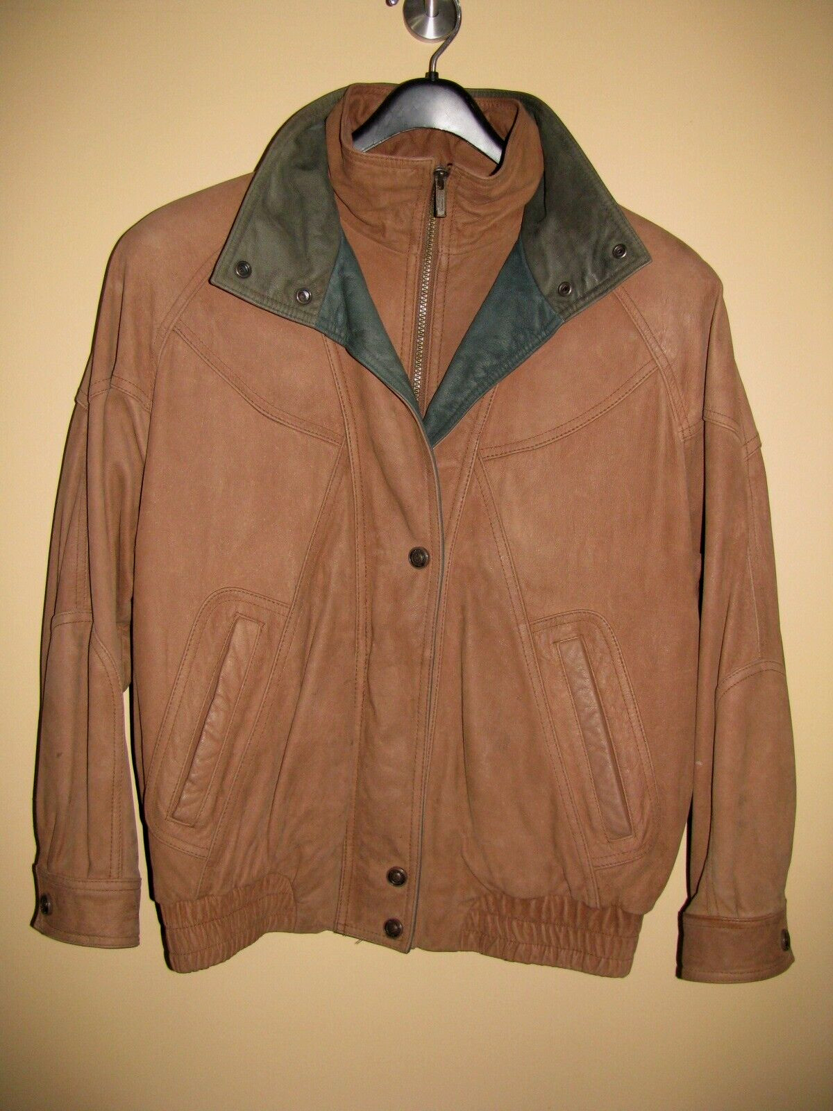 Women&rsquo;s Vtg Wilsons Adventure Bound Brown Leather Jacket-ZipOut Lining 1980s M